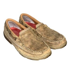 Twisted X Shoes Size 6M Driving Mocs Women's Brown Leather